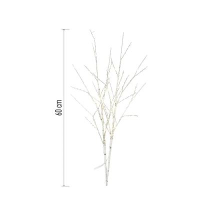 Świąteczna dekoracja LED do użytku zewnętrznego — 100 diod LED, zasilanie 3xAA, ciepłe białe światło, IP44