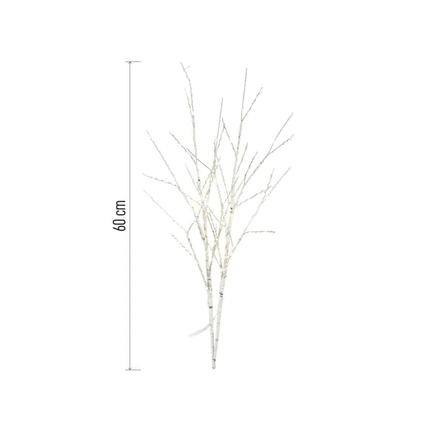 Świąteczna dekoracja LED do użytku zewnętrznego — 100 diod LED, zasilanie 3xAA, ciepłe białe światło, IP44