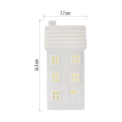 Świąteczna dekoracja LED – domek, zasilana baterią CR2032