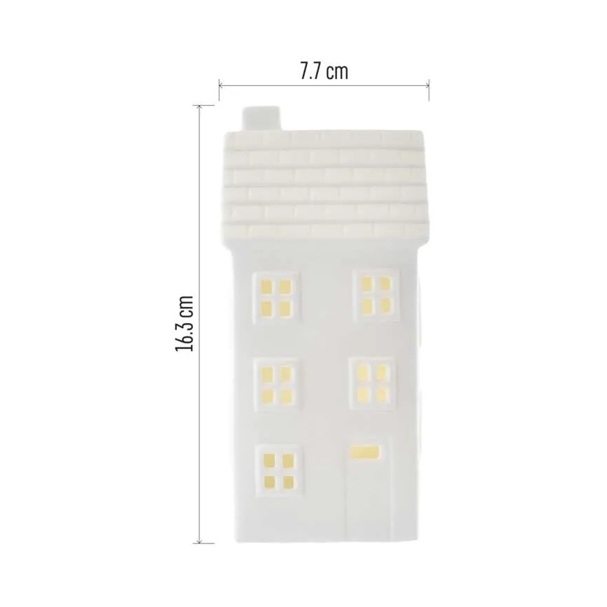 Świąteczna dekoracja LED – domek, zasilana baterią CR2032