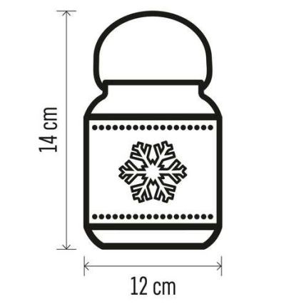 Świąteczna dekoracja LED, zasilana 3x AAA, biała