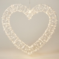 Świąteczna dekoracja zewnętrzna LED 720xLED/6W/230V 46 cm IP44 ciepłe białe światło serce/biała