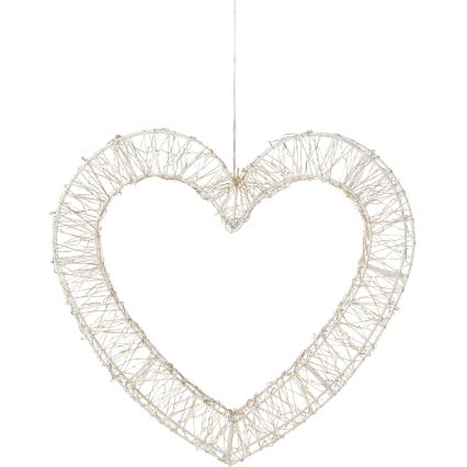 Świąteczna dekoracja zewnętrzna LED 720xLED/6W/230V 46 cm IP44 ciepłe białe światło serce/biała