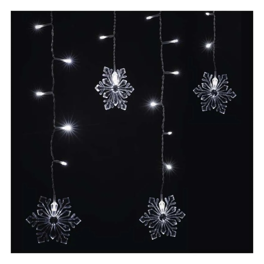 Świąteczna kurtyna LED 60xLED/1,35W 635x50 cm zimna biel