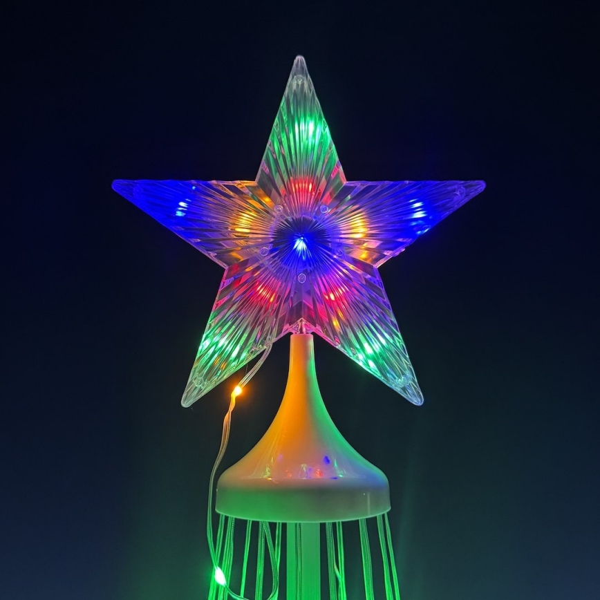 LED RGBW ściemnialna zewnętrzna dekoracja świąteczna LED/4W/230V 180 cm IP44 choinka + pilot zdalnego sterowania