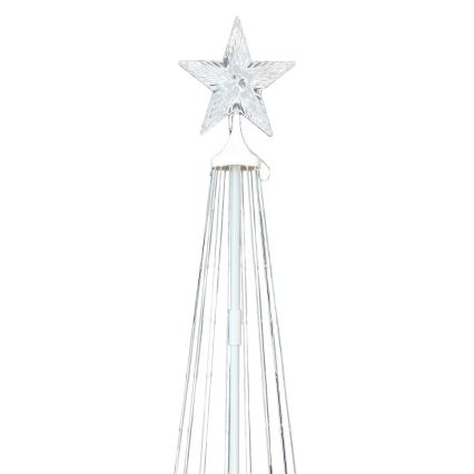 LED RGBW ściemnialna zewnętrzna dekoracja świąteczna LED/4W/230V 180 cm IP44 choinka + pilot zdalnego sterowania