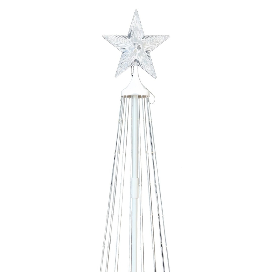 LED RGBW ściemnialna zewnętrzna dekoracja świąteczna LED/4W/230V 180 cm IP44 choinka + pilot zdalnego sterowania