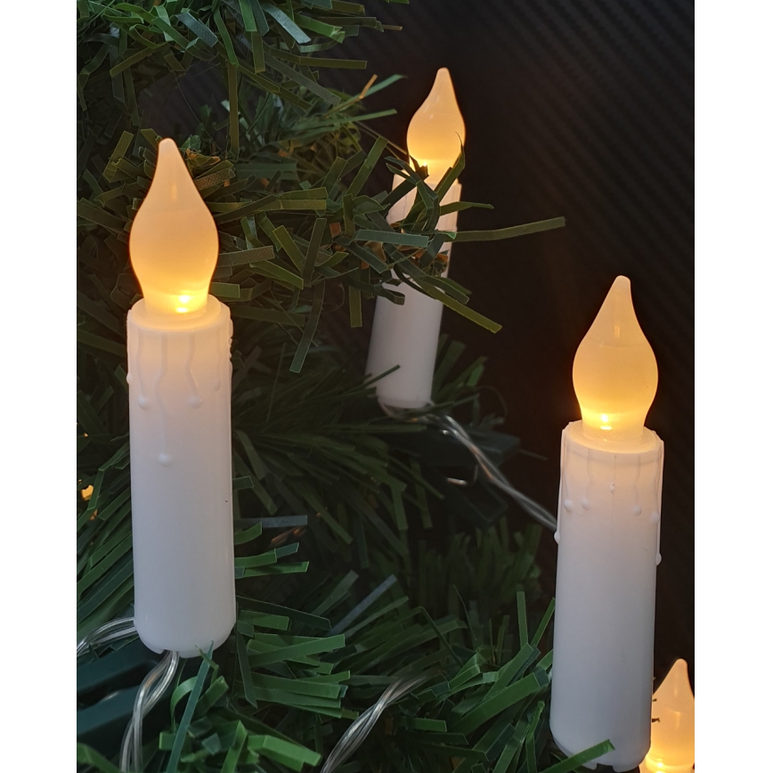 Świąteczny łańcuch dekoracyjny LED 10xLED/2xAA 1,65 m ciepłe białe świeczki