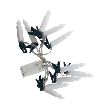 Świąteczny łańcuch dekoracyjny LED 10xLED/2xAA 1,65 m ciepłe białe świeczki