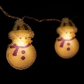 Świąteczny łańcuch LED 10xLED/2xAA 1,35 m, ciepłe białe światło, bałwan