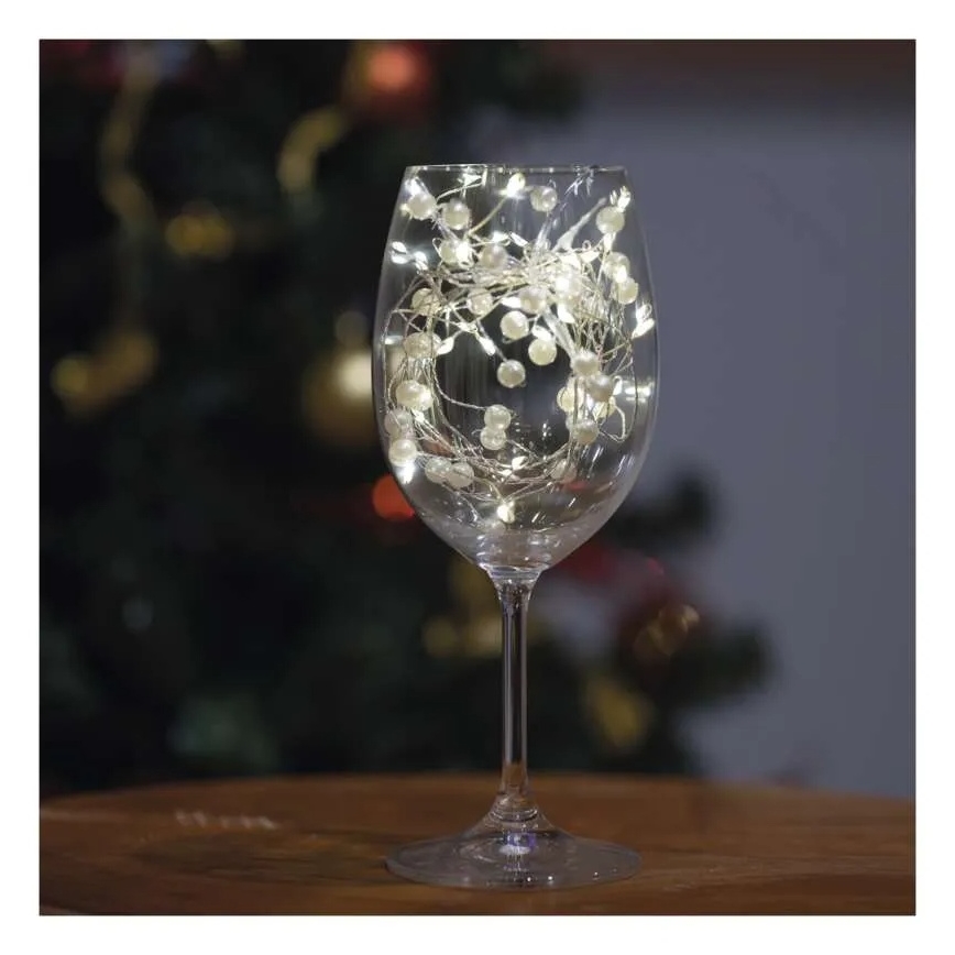 Świąteczny łańcuch LED 40xLED/3xAA 1,5 m ciepłe białe światło