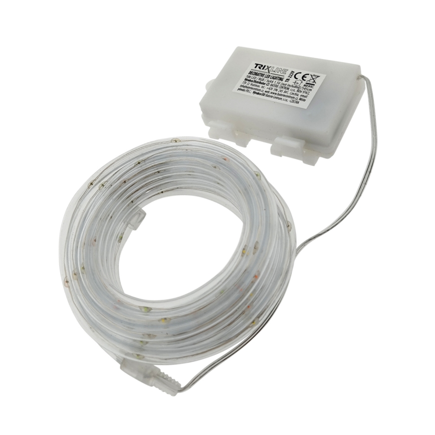 Świąteczny łańcuch LED na zewnątrz 100xLED/3xAA 5,45 m IP44 wielokolorowy