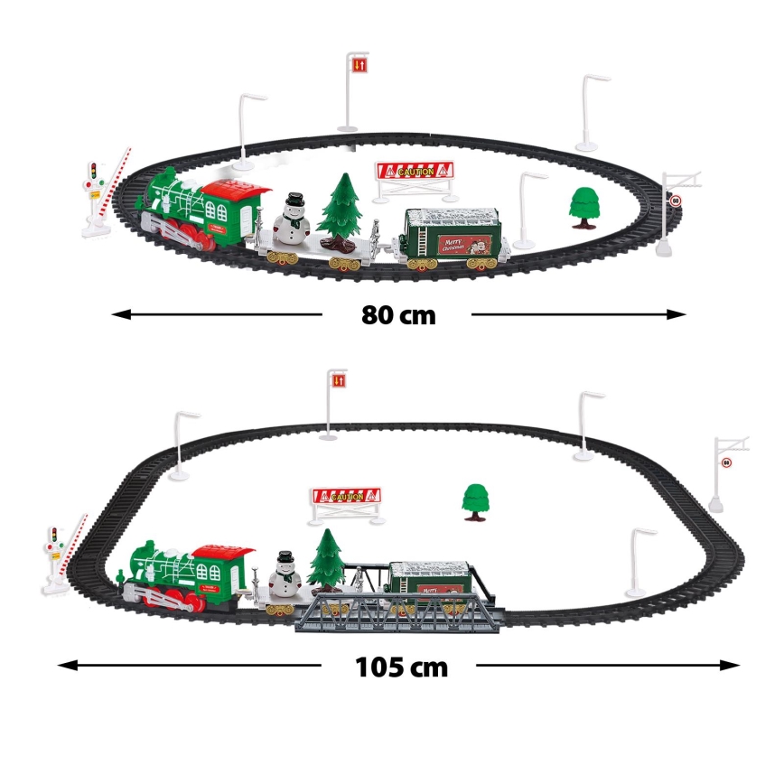 Świąteczny pociąg LED/2xAA, ciepłe białe światło