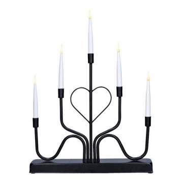 Świąteczny świecznik LED 5xLED/2xAA ciepła biała