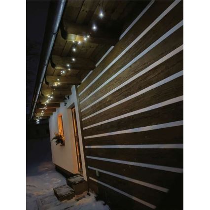 Świąteczny zewnętrzny łańcuch LED 80xLED/13m IP44 zimna biel