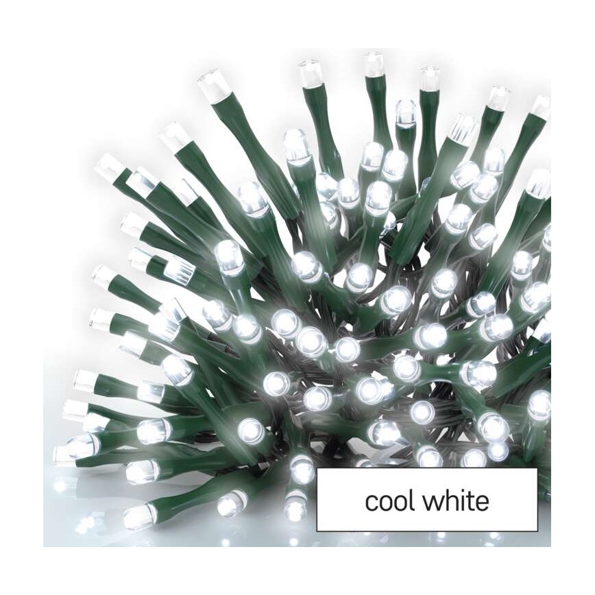 Świąteczny zewnętrzny łańcuch LED 80xLED/13m IP44 zimna biel