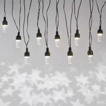 Świąteczny zewnętrzny łańcuch świetlny LED 10xLED/9,5 m IP44 zimna biel
