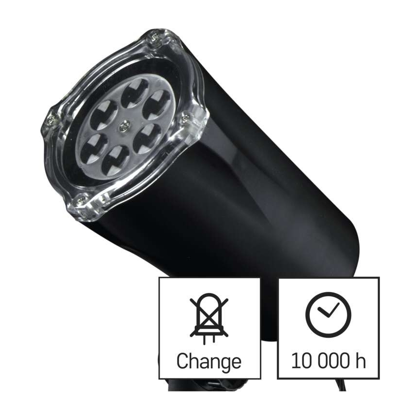 Świąteczny zewnętrzny projektor LED/3,6W/230V IP44 zimna biel