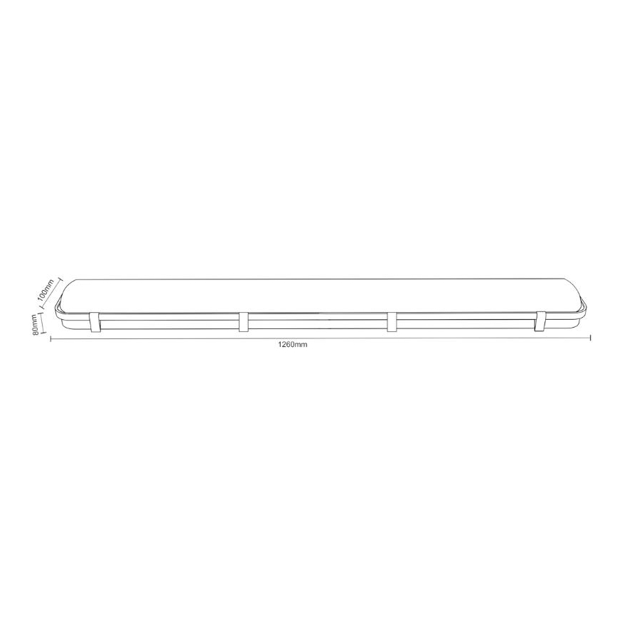 Świetlówka przemysłowa T8 2xG13/18W/230V IP65 126 cm