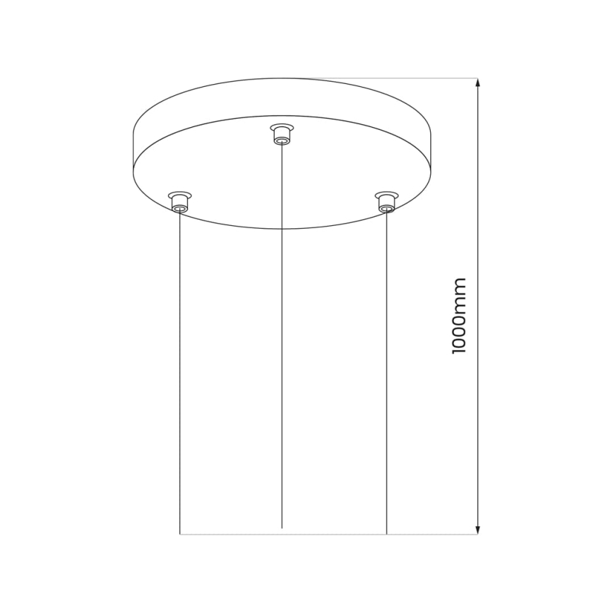 System zawieszania lamp MAQ 18W/24W/50W 1m czarny