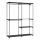 Szafa do przechowywania z półkami i drążkiem na ubrania MATIS 138x182 cm czarna