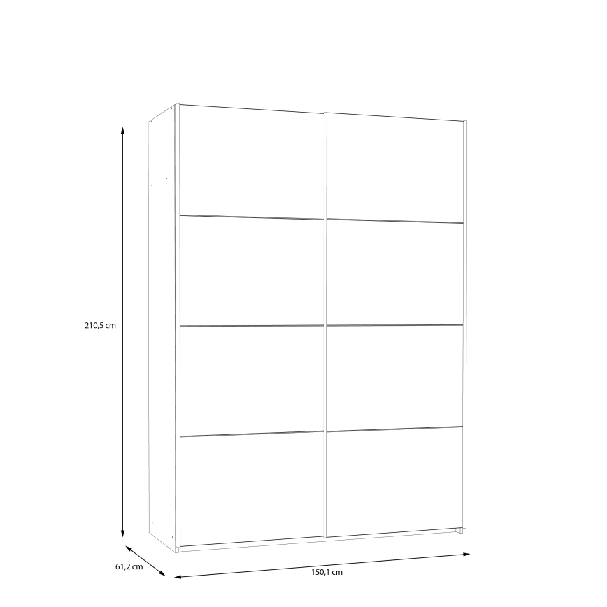 Szafa KARO 150x210 cm biała