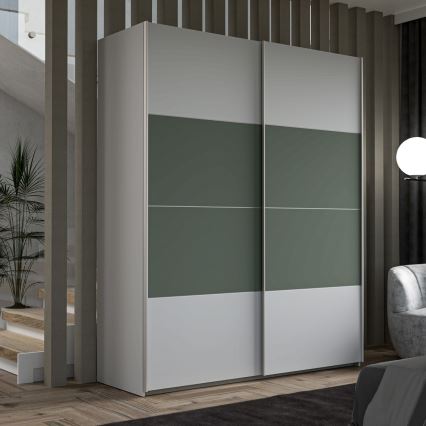 Szafa KARO 170x210 cm szara/zielona