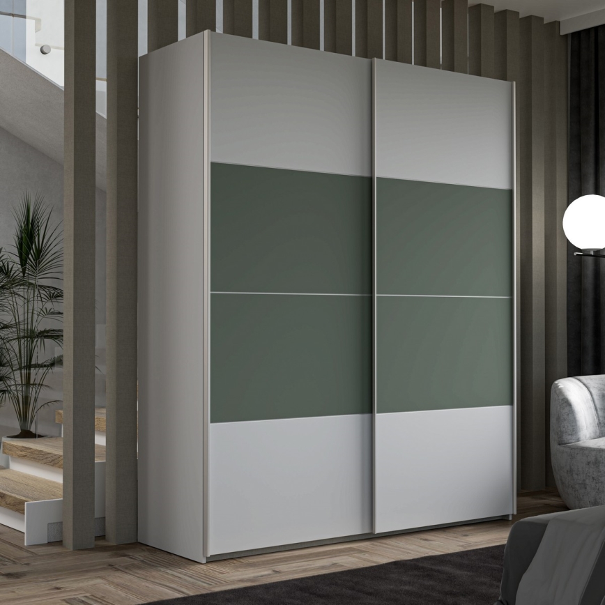 Szafa KARO 170x210 cm szara/zielona