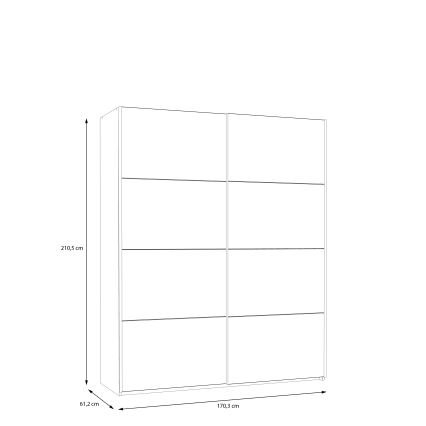 Szafa KARO 170x210 cm szara/zielona