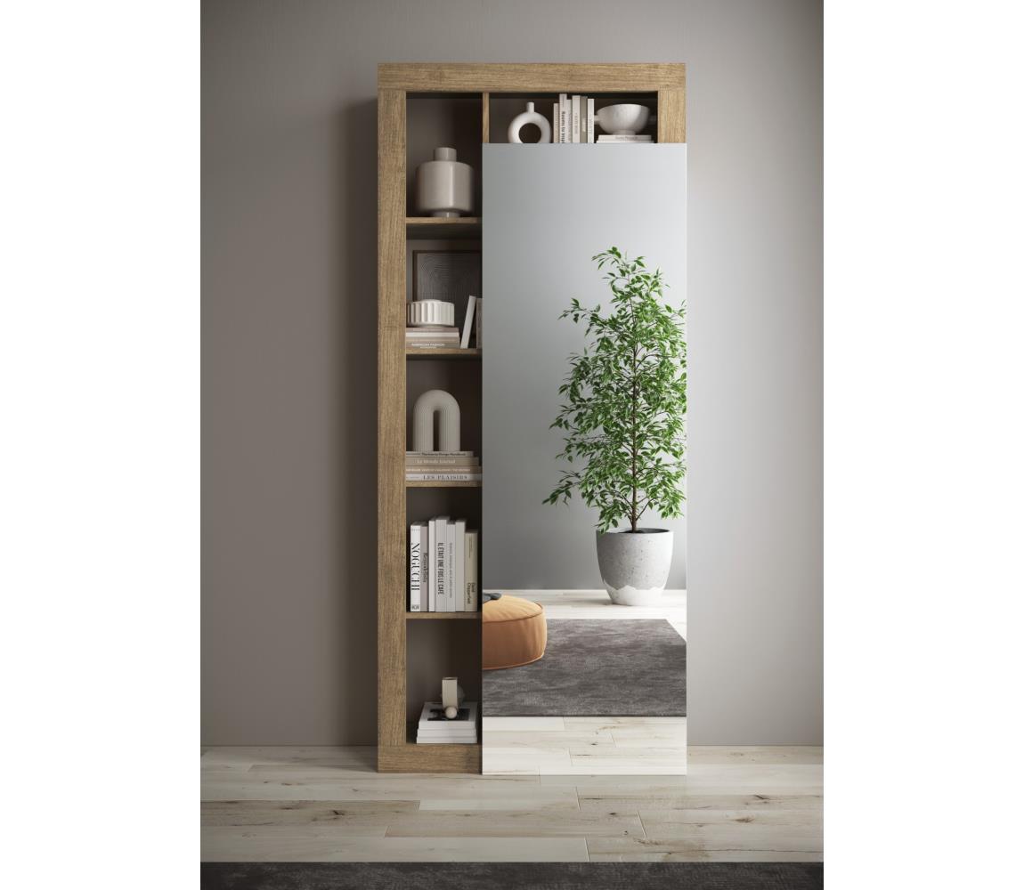 Szafa LENOR 91x209 cm biała/brązowa
