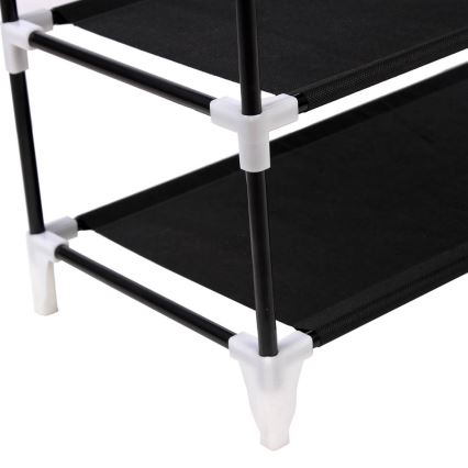 Szafa materiałowa z półkami MATIS 58x160 cm czarna