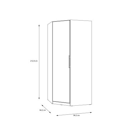 Szafa narożna MARO 94x213 cm dąb artisan