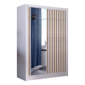 Szafa SANTINO z lustrem 150x215 cm biała/dąb craft