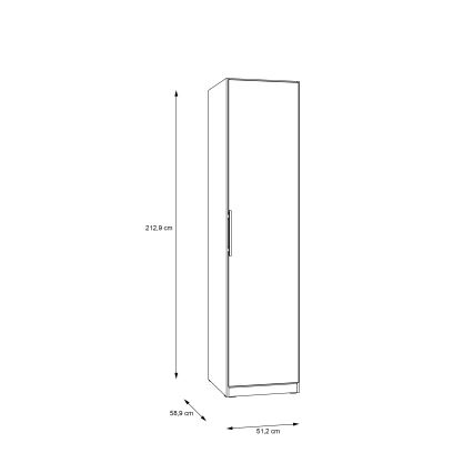 Szafa ubraniowa MARO 51 x 213 cm dąb artisan