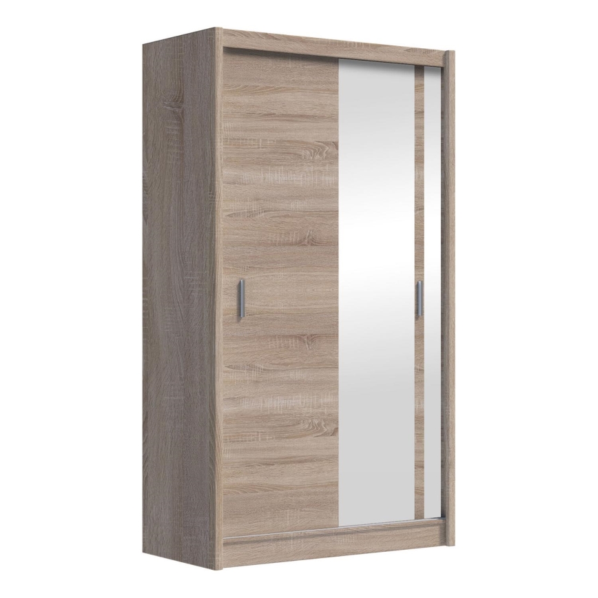 Szafa ubraniowa z lustrem SABRINA 120x215 cm dąb sonoma
