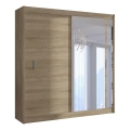 Szafa ubraniowa z lustrem SABRINA 203x215 cm dąb sonoma