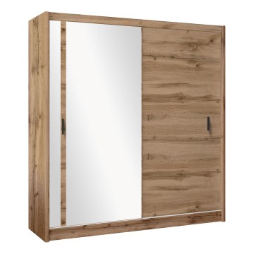 Szafa ubraniowa z lustrem SABRINA 203x215 cm dąb woltan