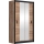Szafa z lustrem MIRO 120x215 cm dąb craft/czarny