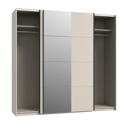 Szafa z lustrem ODEN 220x210 cm beżowa