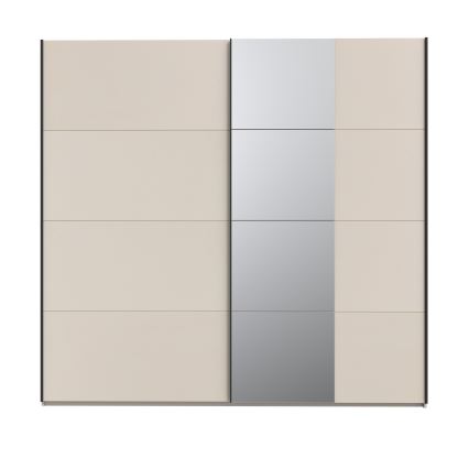 Szafa z lustrem ODEN 220x210 cm beżowa
