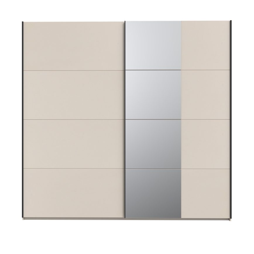Szafa z lustrem ODEN 220x210 cm beżowa