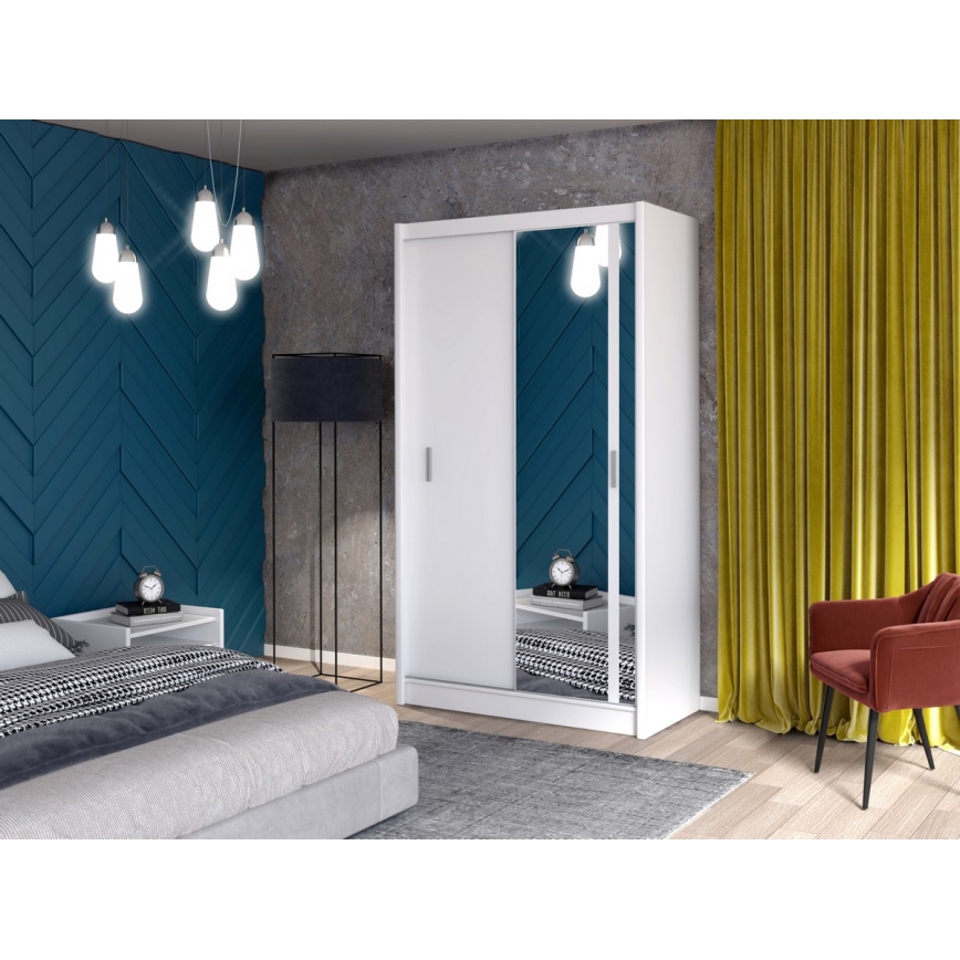 Szafa z lustrem SABRINA 150x215 cm biała