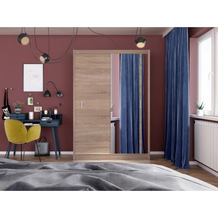 Szafa z lustrem SABRINA 150x215 cm dąb sonoma