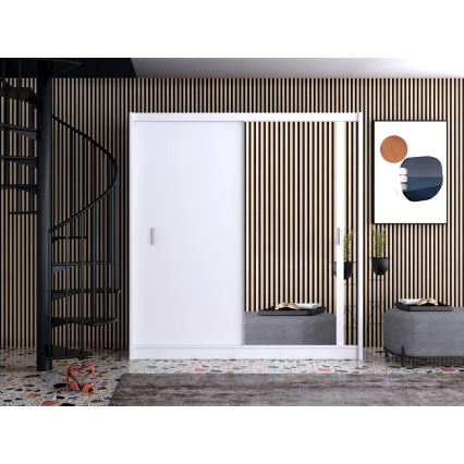 Szafa z lustrem SABRINA 203x215 cm biała