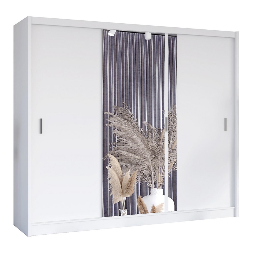 Szafa z lustrem SABRINA 250x215 cm biała