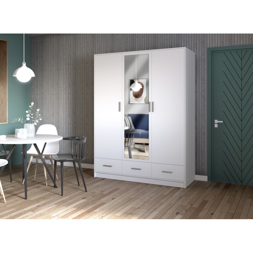 Szafa z lustrem SANNA 150x215 cm biały