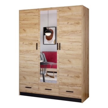 Szafa z lustrem SANNA 150x215 cm dąb craft