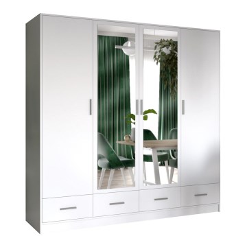 Szafa z lustrem SANNA 200x215 cm biały
