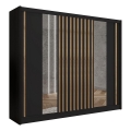 Szafa z lustrem SANTINO 250x215 cm czarna/dąb craft