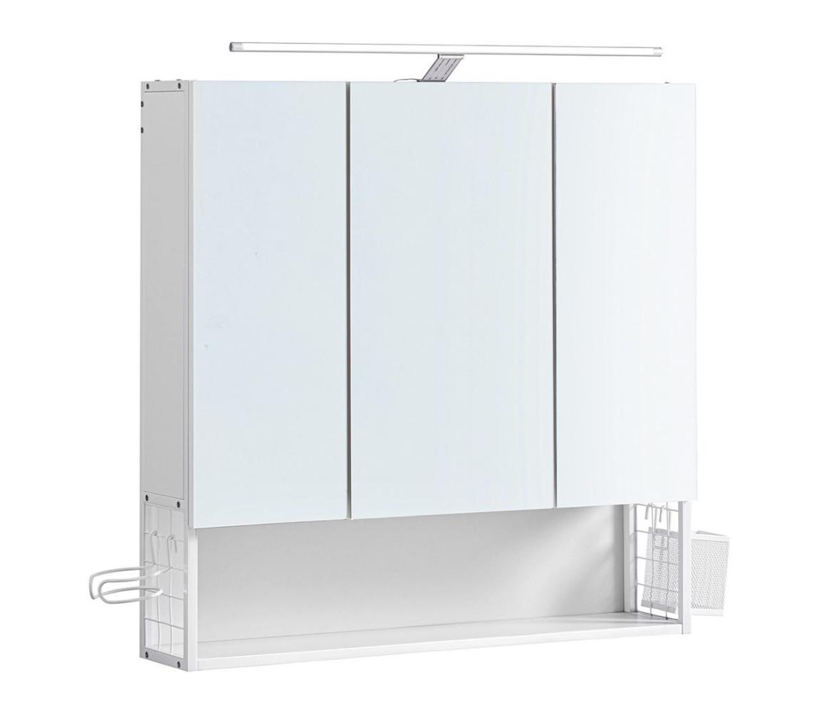 Szafka łazienkowa z lustrem LED SKY 70x70x16 cm 230V biała